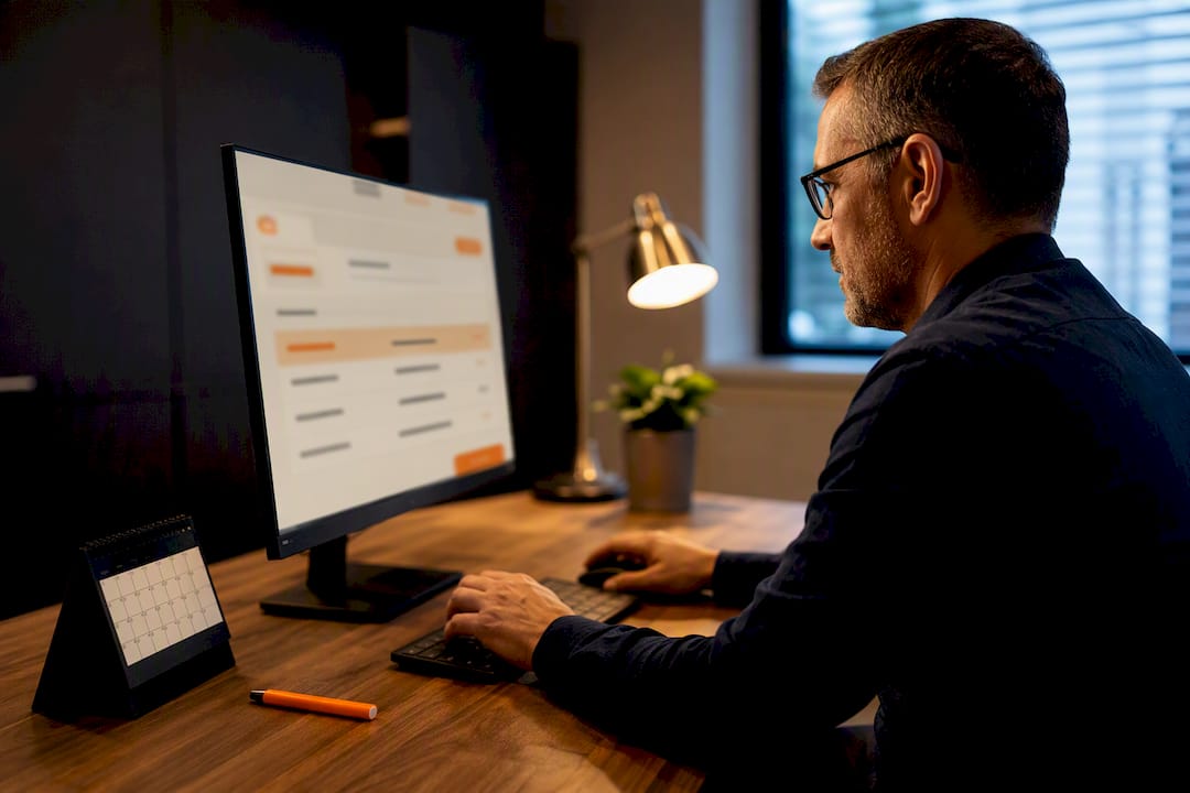 Manager approving timesheet entries